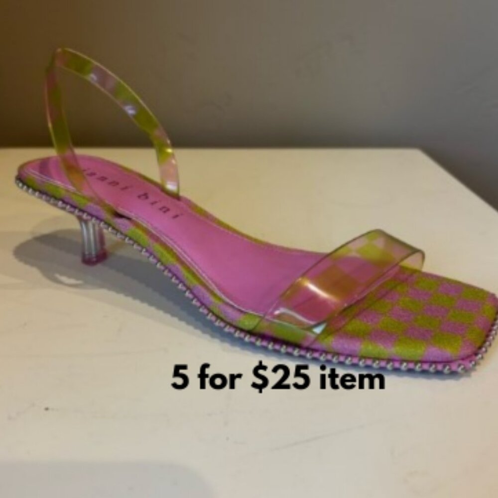 Vibrant Pink and Green Women's Sandals